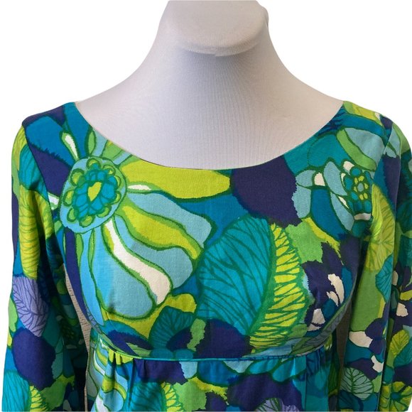 THE WHITE LOTUS: 1960s-70s Keone Sportswear Flowered Maxi Dress - Picture 5 of 9